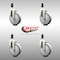 Service Caster 5 Inch 316SS Gray Polyurethane Swivel 1-1/4 Inch Expanding Stem Caster Set SCC SCC-SS316EX20S514-PPUB-114-4 - alternate 4